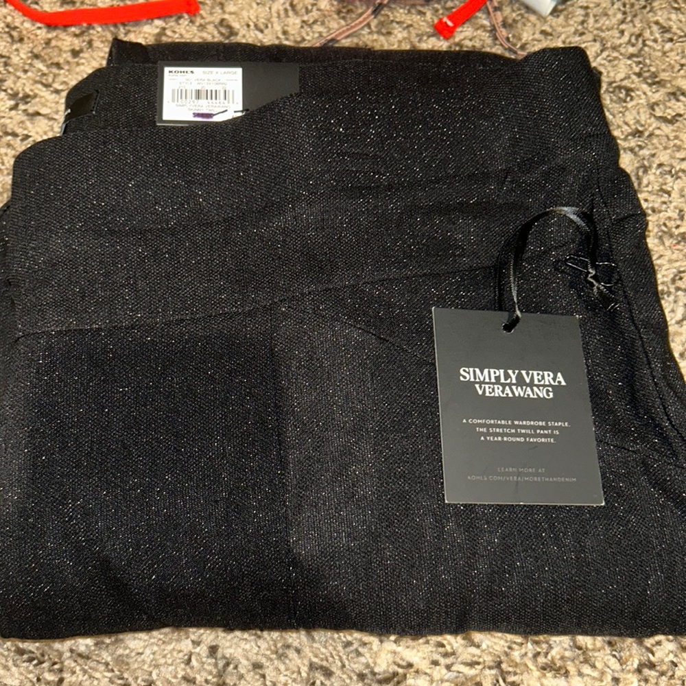 Black Sparkle, Simply Vera, Vera Wang Skinny Mid-Rise Jeggings